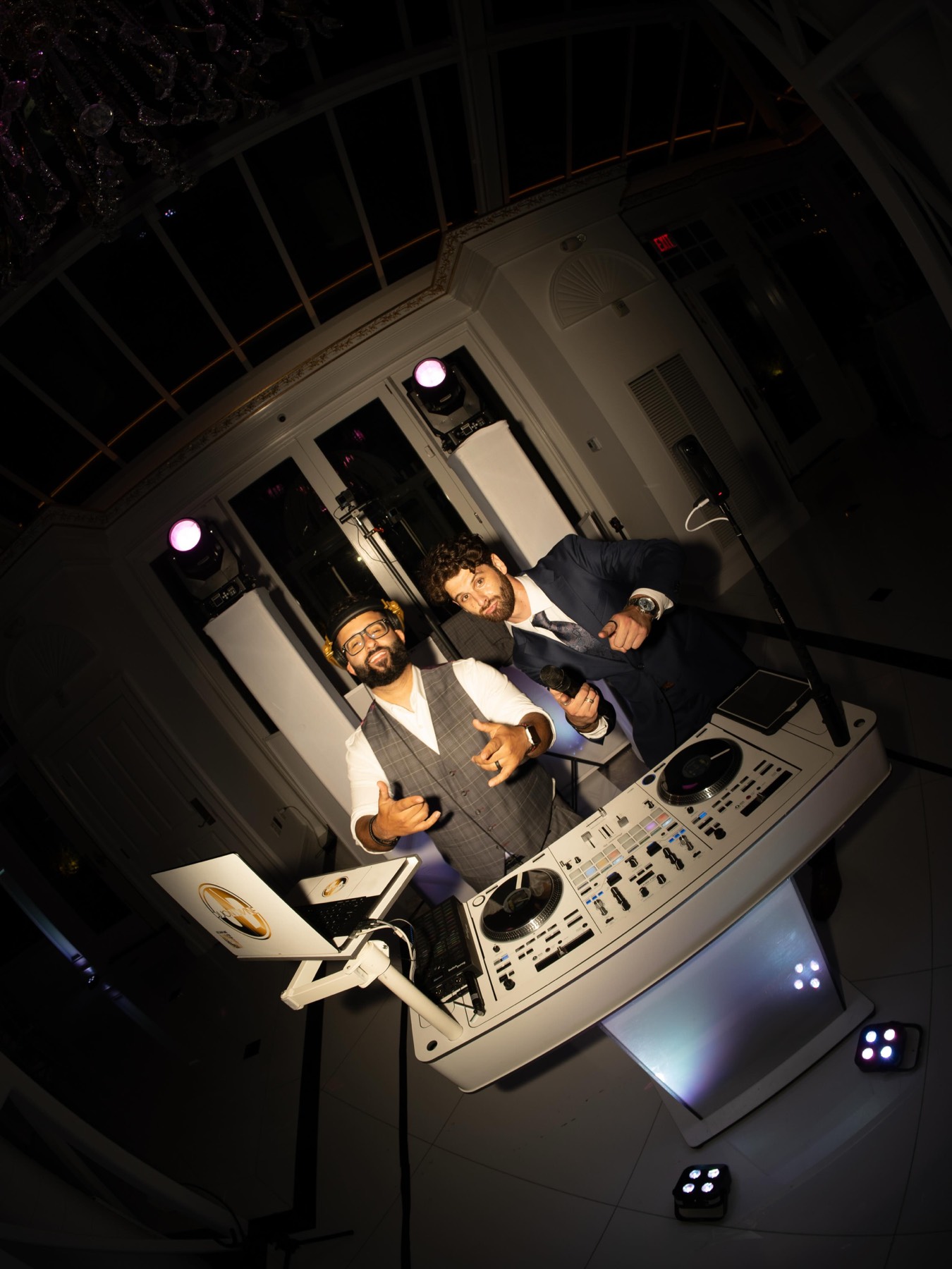 Jon and his partner behind the DJ booth
